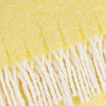 Plain Butter Yellow Throws - Isla Woven Tasselled Throw Butter Yellow Wylder