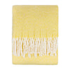 Plain Butter Yellow Throws - Isla Woven Tasselled Throw Butter Yellow Wylder