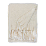Isla Woven Tasselled Throw Cream