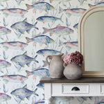 Voyage Maison Ives Waters 1.4m Wide Width Wallpaper in Abalone