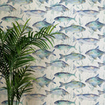 Voyage Maison Ives Waters 1.4m Wide Width Wallpaper in Cobalt