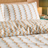  Bedding - Izzie  Duvet Cover Set Blue/Caramel Duvet Day