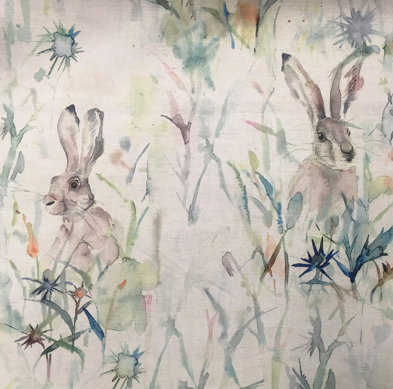 Jack Rabbit Printed Fabric Sample Swatch Linen