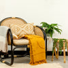 furn. Jakarta Tufted Throw in Ochre