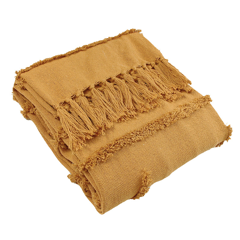 furn. Jakarta Tufted Throw in Ochre