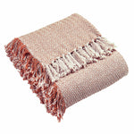 Striped Orange Throws - Jasper Herringbone Throw Brick Furn