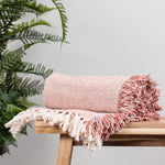 Striped Orange Throws - Jasper Herringbone Throw Brick Furn