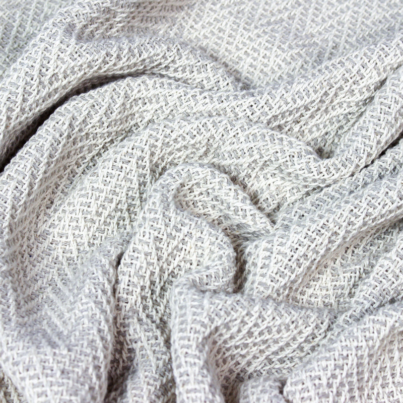 Geometric Cream Throws - Jasper Herringbone Throw Feather Furn