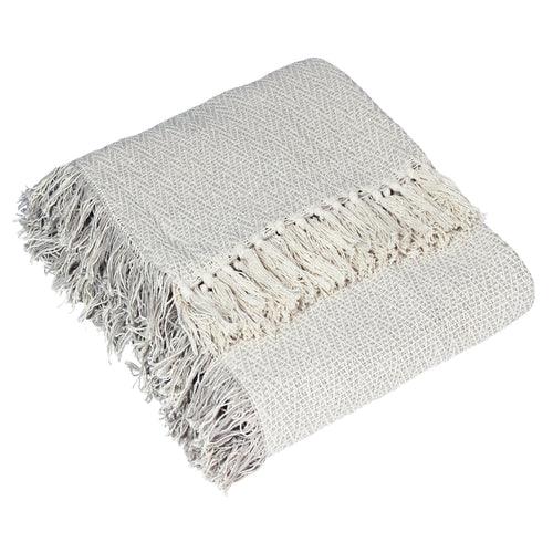 Geometric Cream Throws - Jasper Herringbone Throw Feather Furn