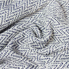 Geometric Blue Throws - Jasper Herringbone Throw Navy Furn