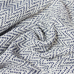 Geometric Blue Throws - Jasper Herringbone Throw Navy Furn