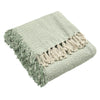 Striped Green Throws - Jasper Herringbone Throw Sage Furn