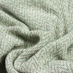 Striped Green Throws - Jasper Herringbone Throw Sage Furn