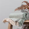 Striped Green Throws - Jasper Herringbone Throw Sage Furn