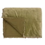 Yard Jaye Cotton Velvet Filled Bedspreads in Moss