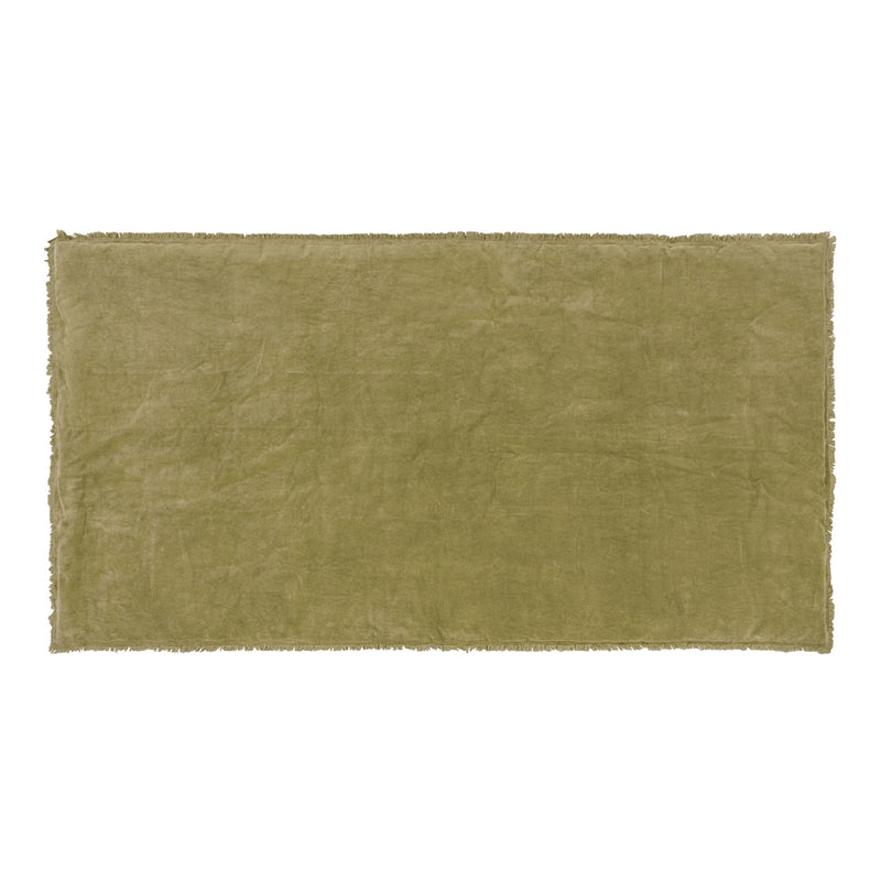 Yard Jaye Cotton Velvet Filled Bedspreads in Moss