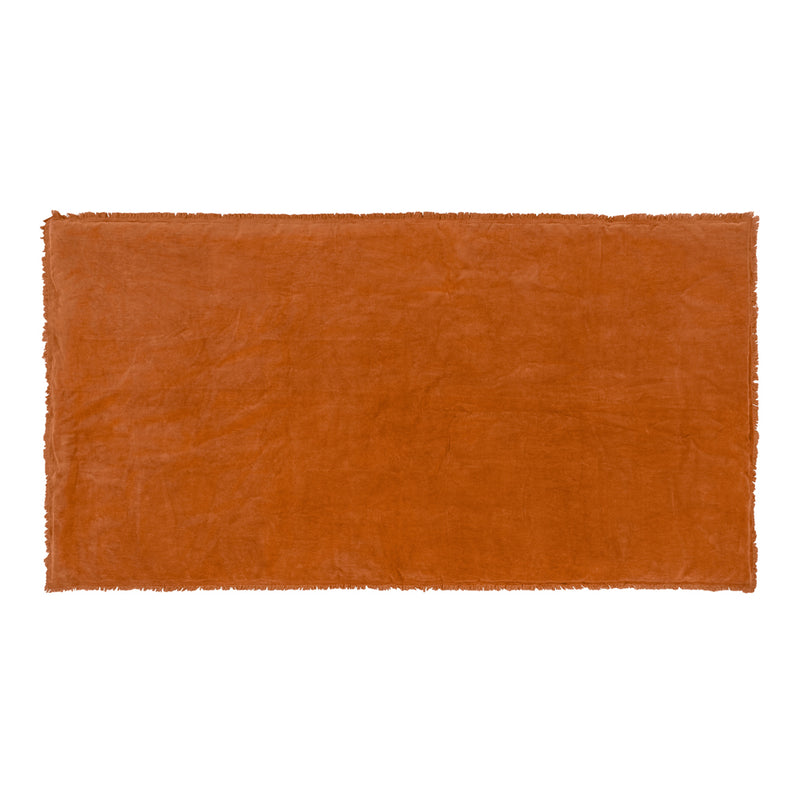 Yard Jaye Cotton Velvet Filled Bedspreads in Rust