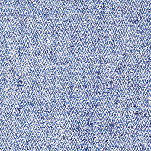 Herringbone Blue Fabric - Jedburgh Textured Woven Fabric Cobalt Voyage Maison