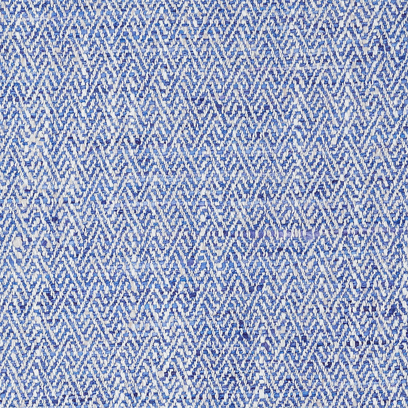 Herringbone Blue Fabric - Jedburgh Textured Woven Fabric Cobalt Voyage Maison