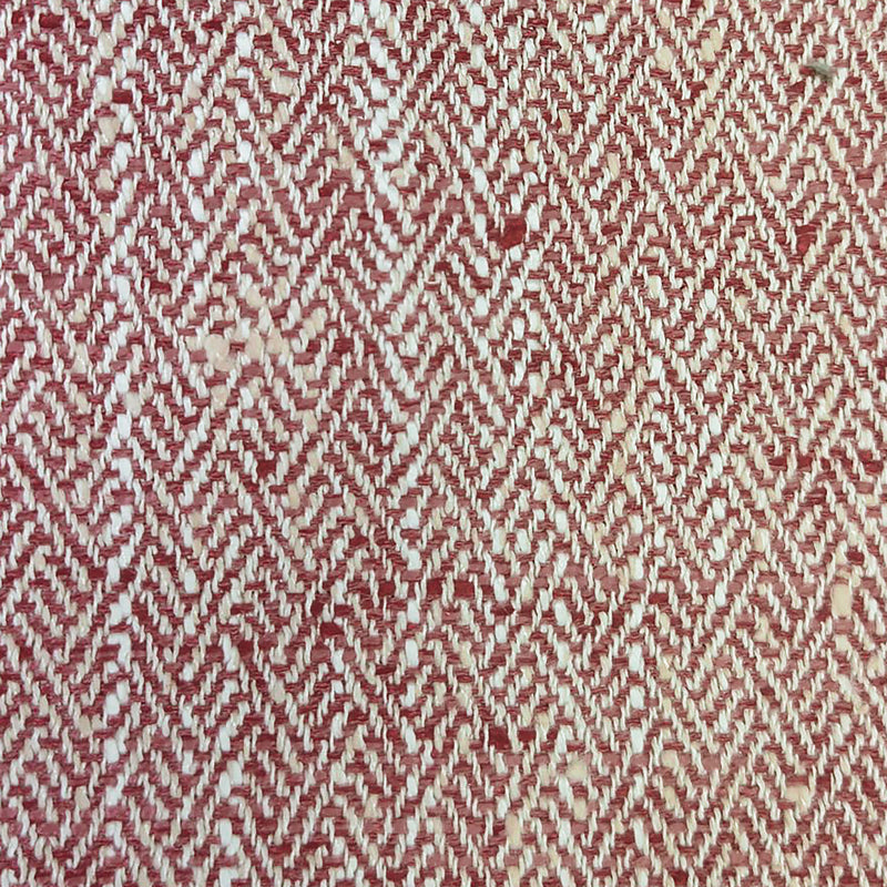 Herringbone Red Fabric - Jedburgh Textured Woven Fabric Garnet Voyage Maison