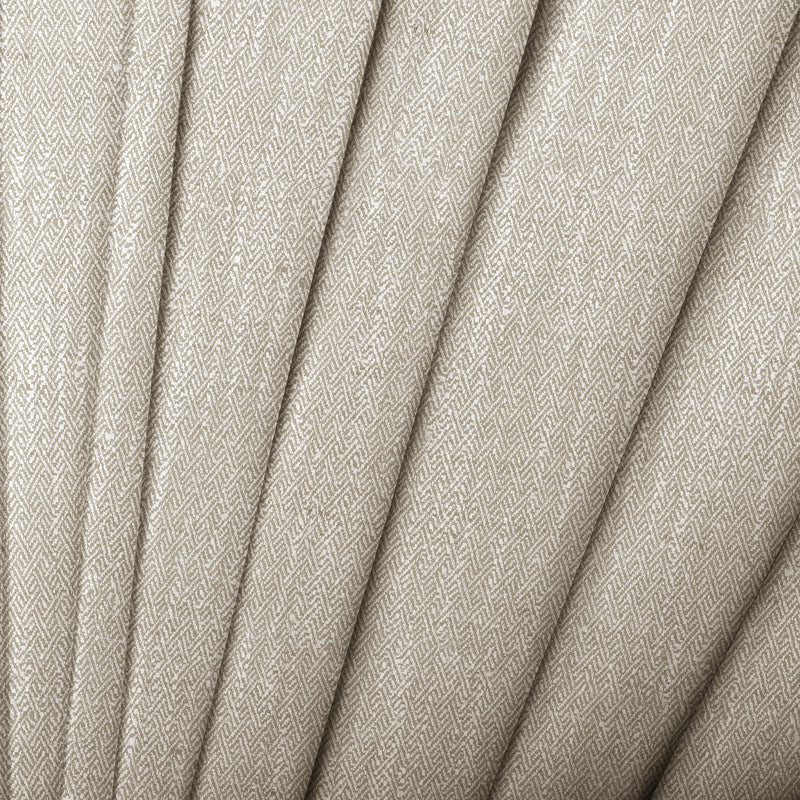 Herringbone Cream Fabric - Jedburgh Textured Woven Fabric Linen Voyage Maison