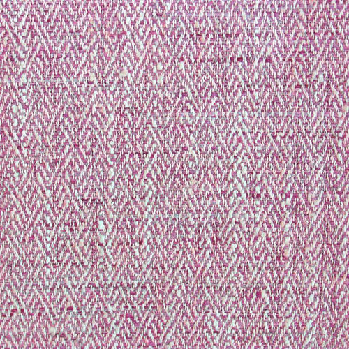 Herringbone Pink Fabric - Jedburgh Textured Woven Fabric Raspberry Voyage Maison