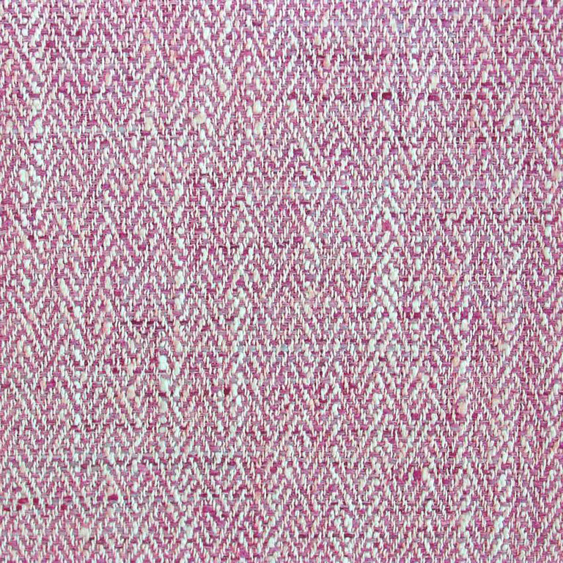 Herringbone Pink Fabric - Jedburgh Textured Woven Fabric Raspberry Voyage Maison