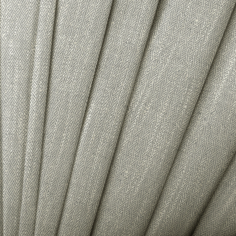 Herringbone Grey Fabric - Jedburgh Textured Woven Fabric Silver Voyage Maison