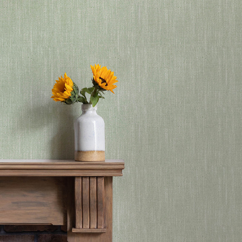 Voyage Maison Jedburgh 1.4m Wide Width Wallpaper in Celery