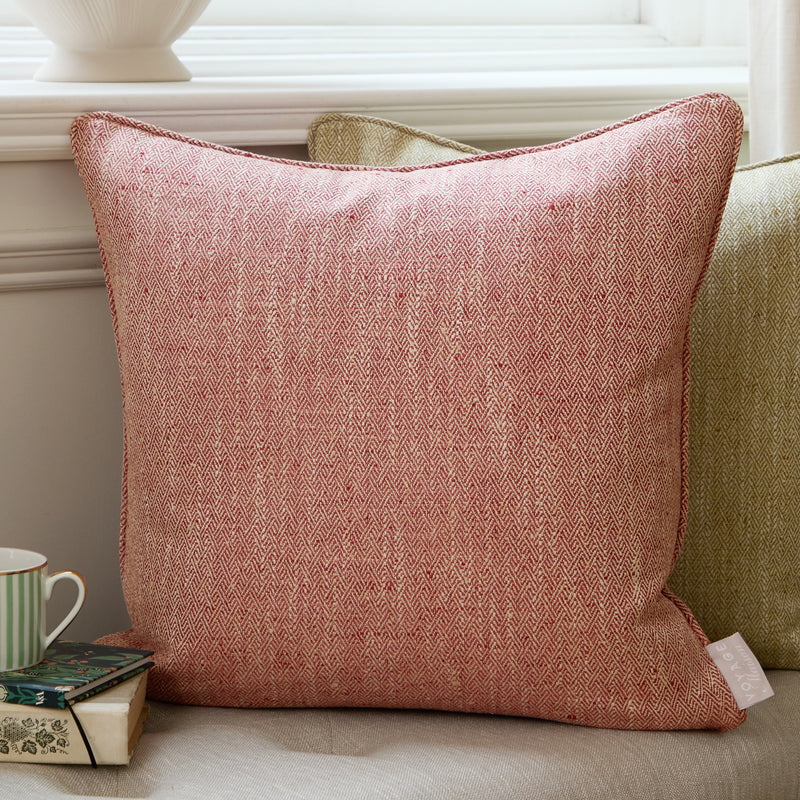  Cushions - Jedburgh Square Cushion Cover Garnet Voyage Maison