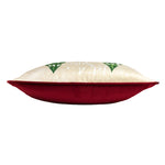 furn. Jolly Santa Let It Snow Cushion Cover in Ruby Red