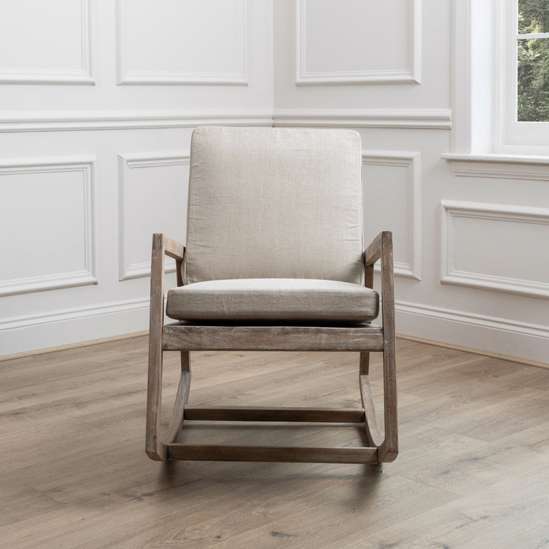 Voyage Maison Jonas Rocker Mango Wood Chair in Greywash