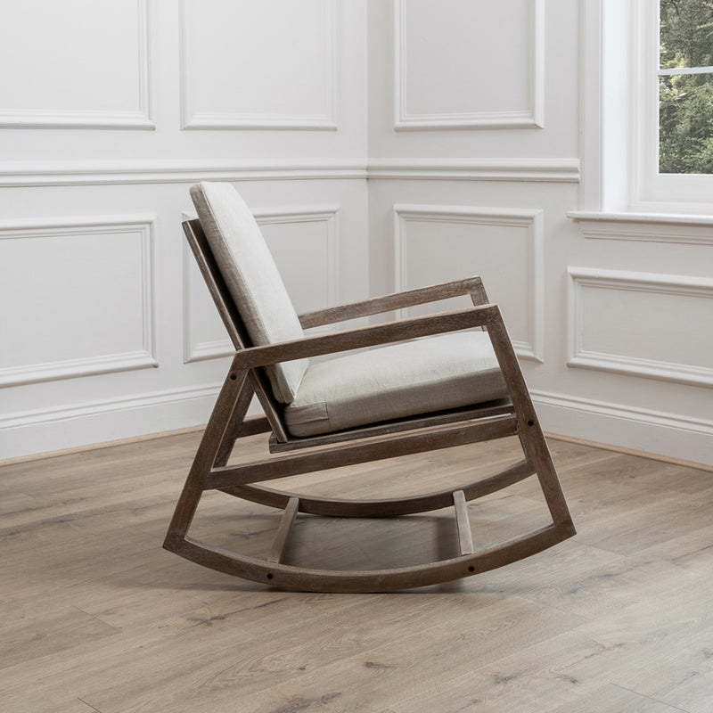 Voyage Maison Jonas Rocker Mango Wood Chair in Greywash