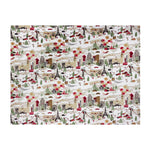Global Cream Throws  - Joy To All Printed Fleece Throw Cream furn.