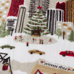 Global Cream Throws  - Joy To All Printed Fleece Throw Cream furn.