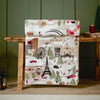 Global Cream Throws  - Joy To All Printed Fleece Throw Cream Furn