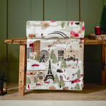 Global Cream Throws  - Joy To All Printed Fleece Throw Cream Furn