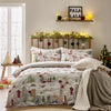  White Bedding  - Joy To All Printed Duvet Cover Set Snow/Berry furn.