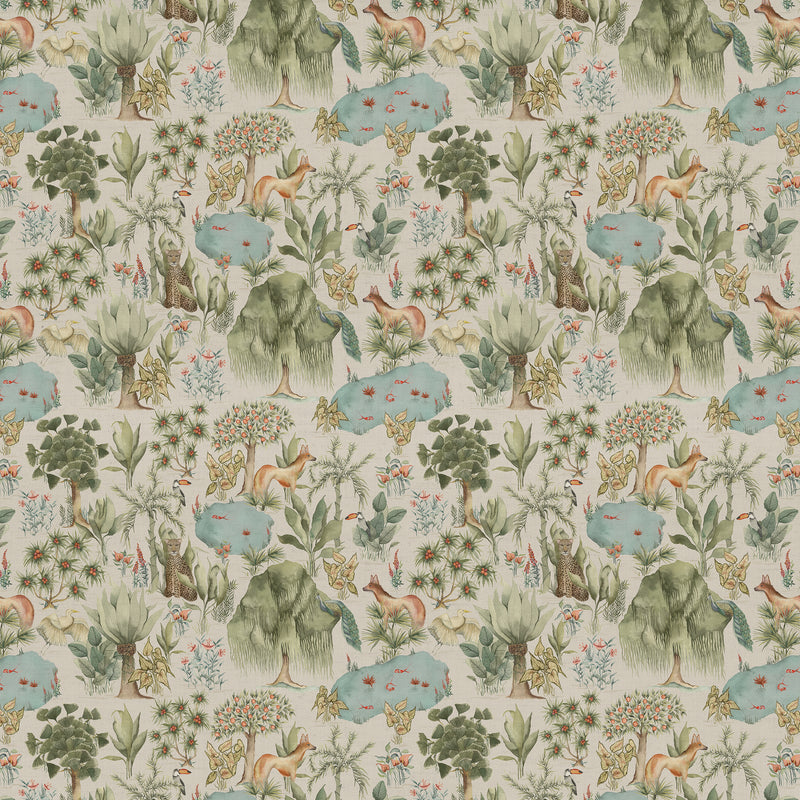  Fabric - Jungle Serene  Fabric Green Voyage Maison