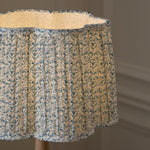 Floral Blue Lighting - Juna Pleated Scalloped Lamp Shade Denim Voyage Maison