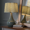 Floral Green Lighting - Juna Pleated Scalloped Lamp Shade Sage Voyage Maison