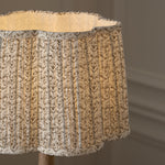 Floral Beige Lighting - Juna Pleated Scalloped Lamp Shade Stone Voyage Maison