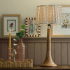 Floral Beige Lighting - Juna Pleated Scalloped Lamp Shade Stone Voyage Maison