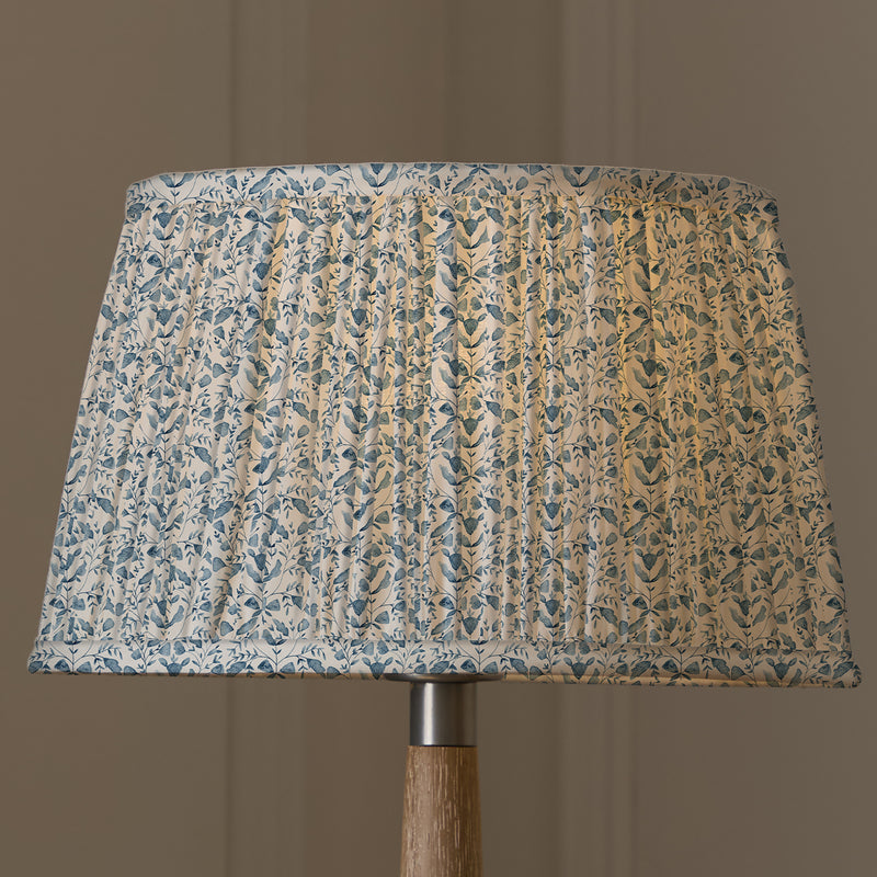 Floral Blue Lighting - Juna Pleated Tapered Lamp Shade Denim Voyage Maison