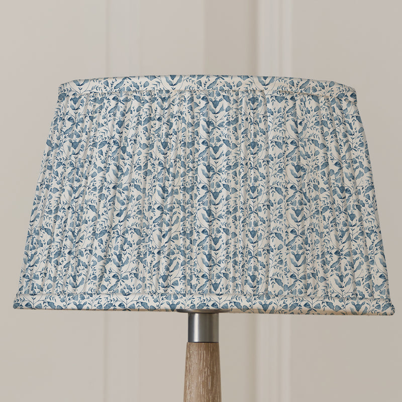 Floral Blue Lighting - Juna Pleated Tapered Lamp Shade Denim Voyage Maison