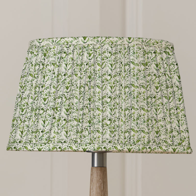 Floral Green Lighting - Juna Pleated Tapered Lamp Shade Sage Voyage Maison