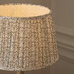 Floral Beige Lighting - Juna Pleated Tapered Lamp Shade Stone Voyage Maison