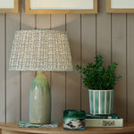 Floral Beige Lighting - Juna Pleated Tapered Lamp Shade Stone Voyage Maison