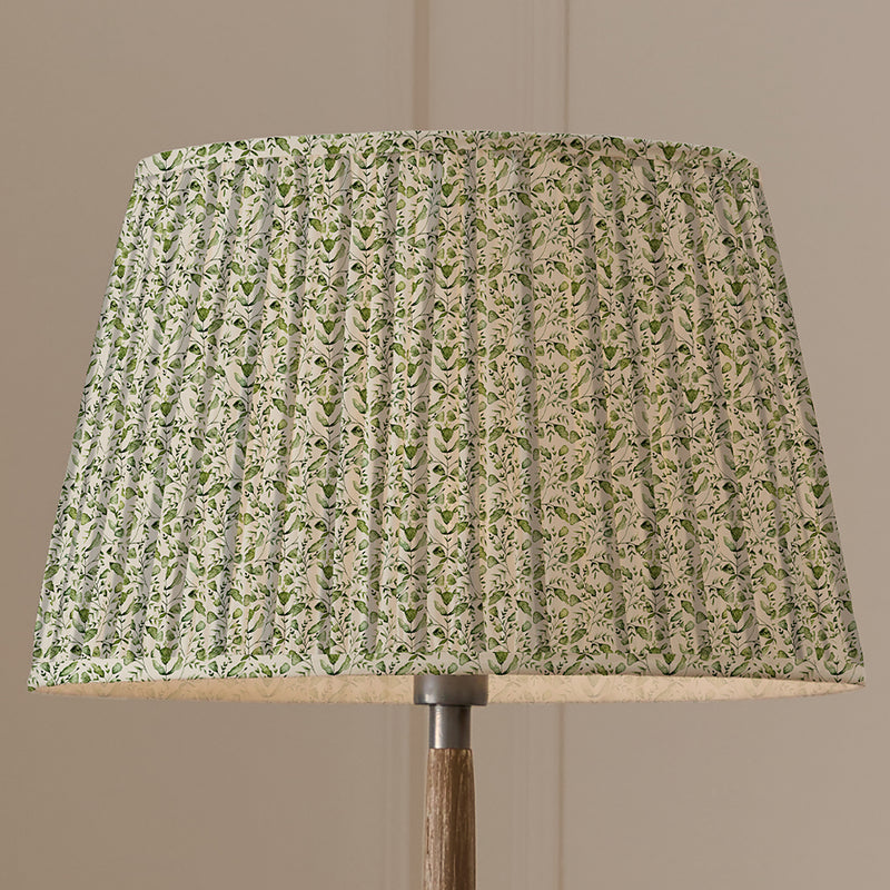 Floral Green Lighting - Juna Pleated Tapered Lamp Shade Sage Voyage Maison