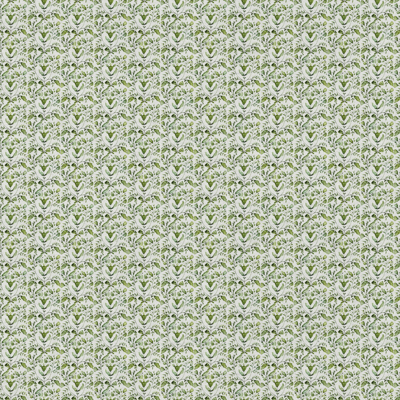 Floral Green Fabric - Juna Printed Cotton Fabric (By The Metre) Sage Voyage Maison